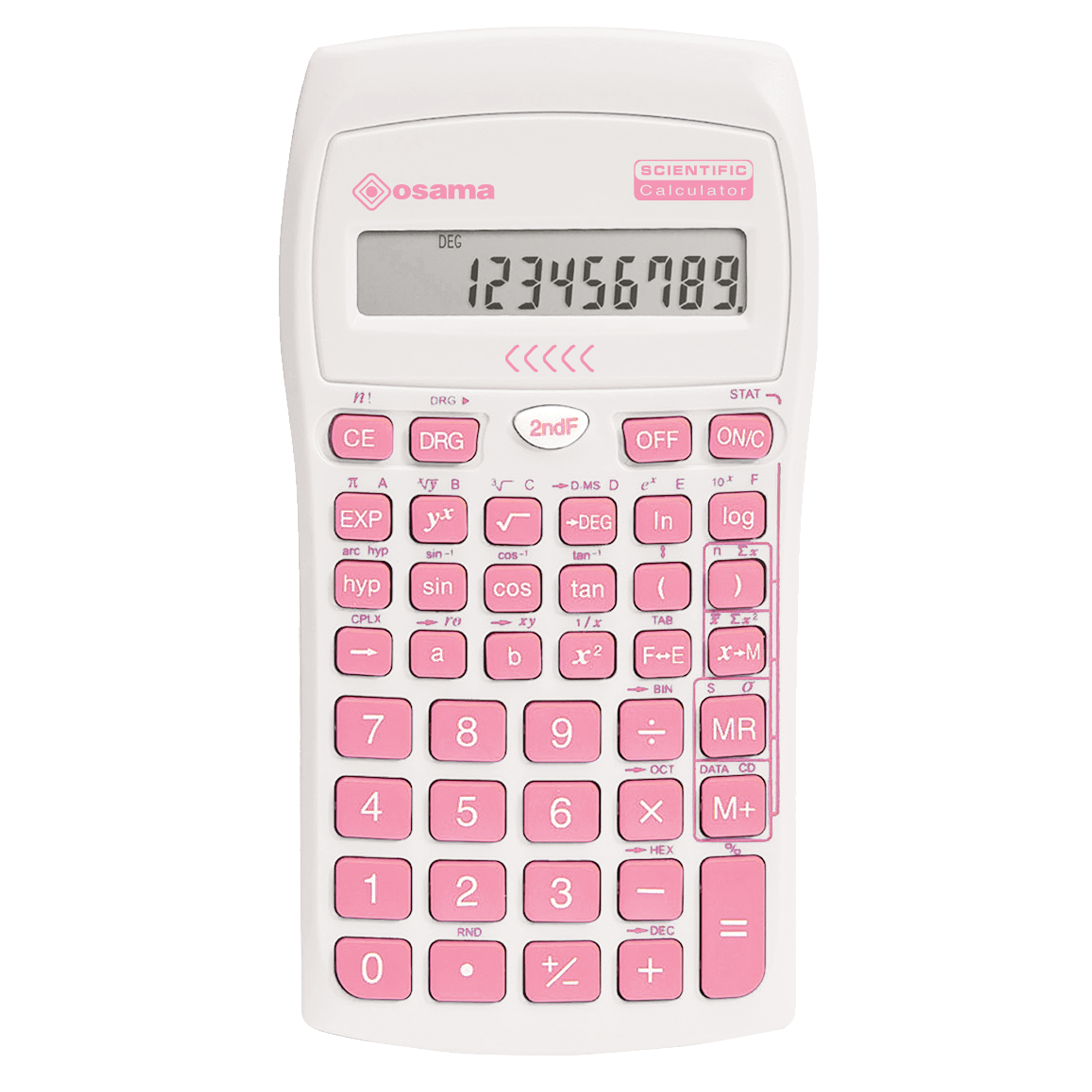 Calcolatrice scientifica OS 134/10 BeColor - bianco - tasti rosa - Osama