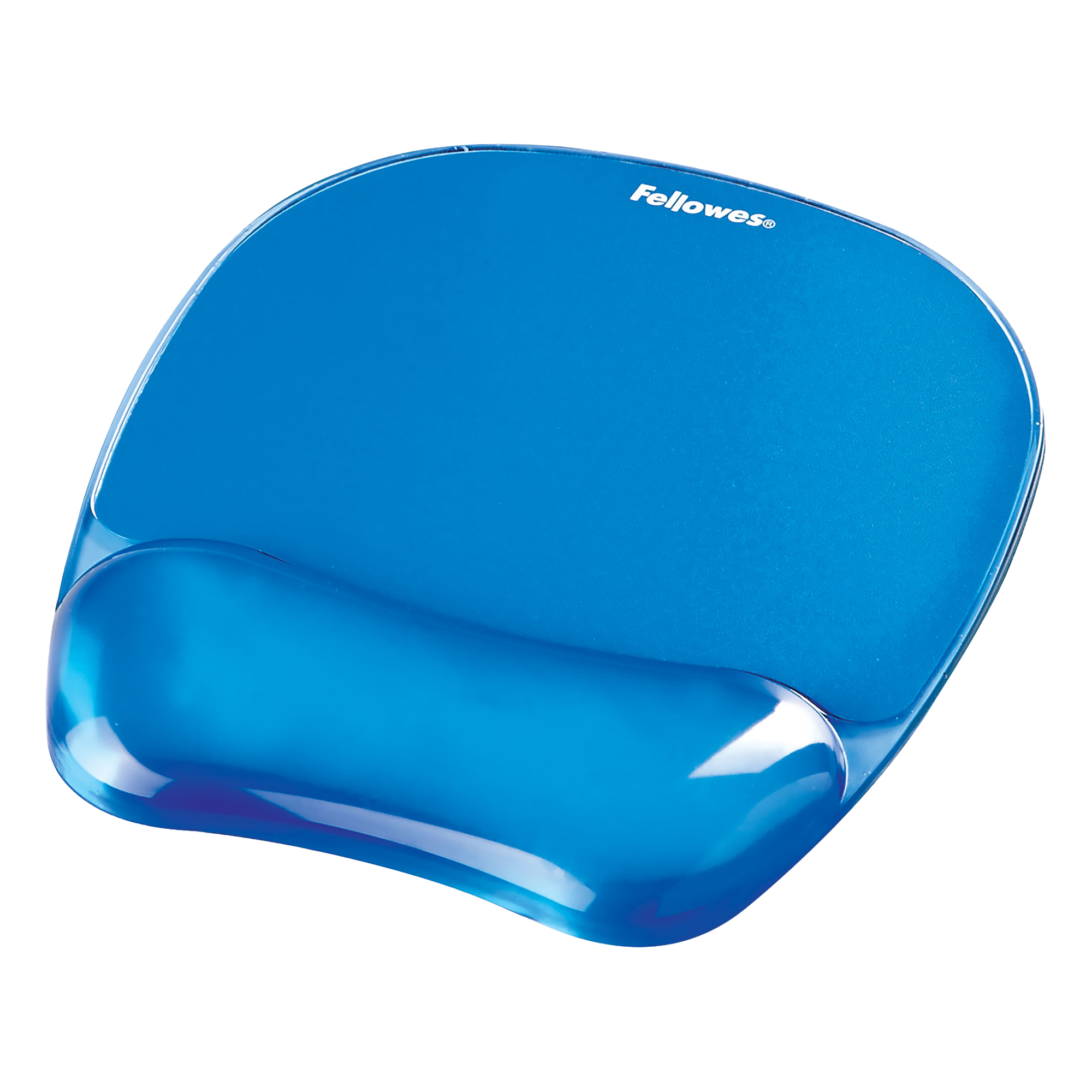 Mousepad con poggiapolsi in gel - blu trasparente - Fellowes
