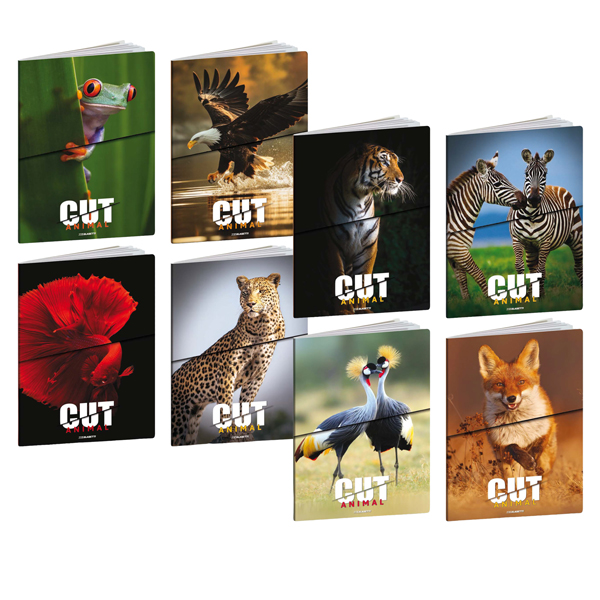 Maxiquaderno Animal Cut - A4 - 1 rigo c/margine - 21 fogli - 80 gr - Blasetti
