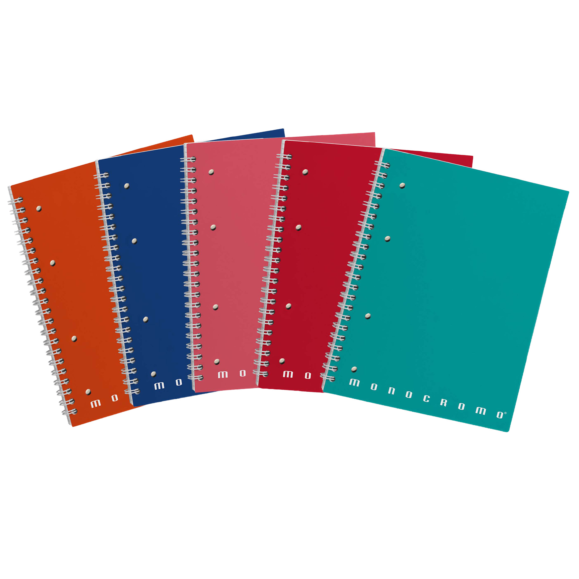 Quaderno Monocromo - A5 - 4mm - 70 fogli - 80gr - c/fori - spiralato - Pigna