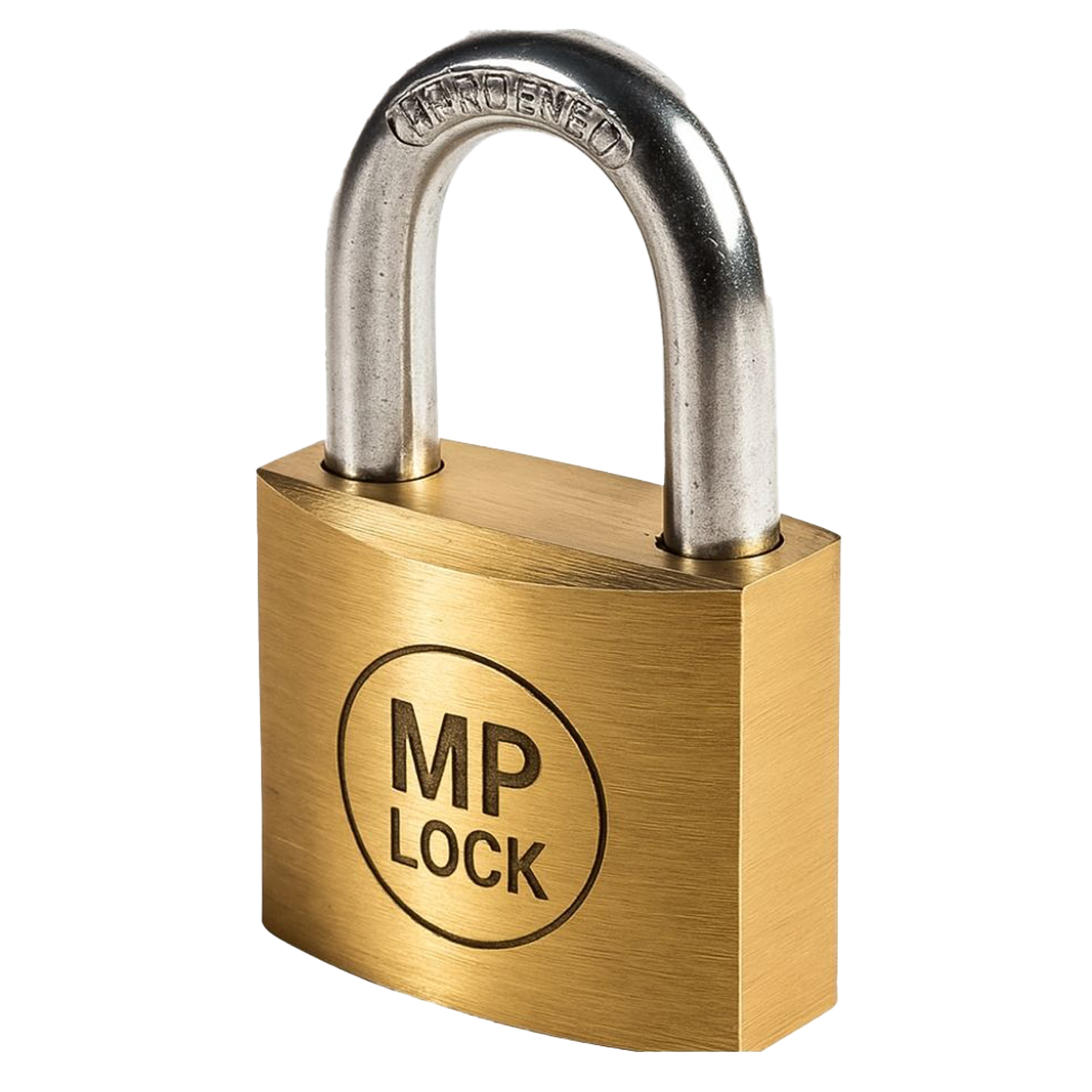 Lucchetto ad arco - ottone massiccio - 5 x 3 x 1,2 cm - oro - Metalplus