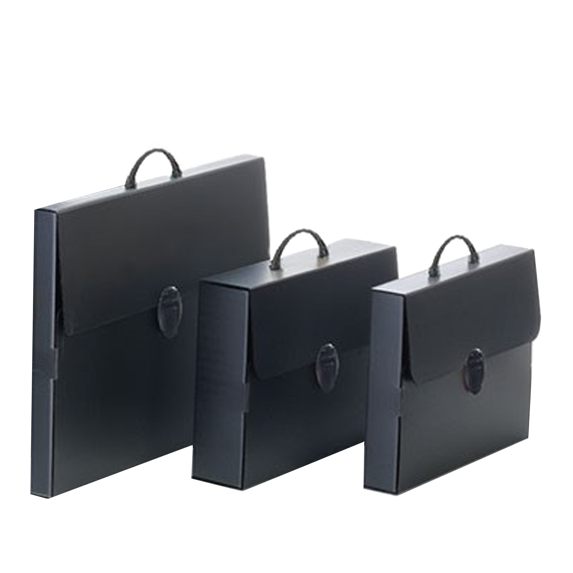 Valigetta Polionda Every Line Total Black - 36,5x56,5 cm - dorso 5,5 cm - Favorit