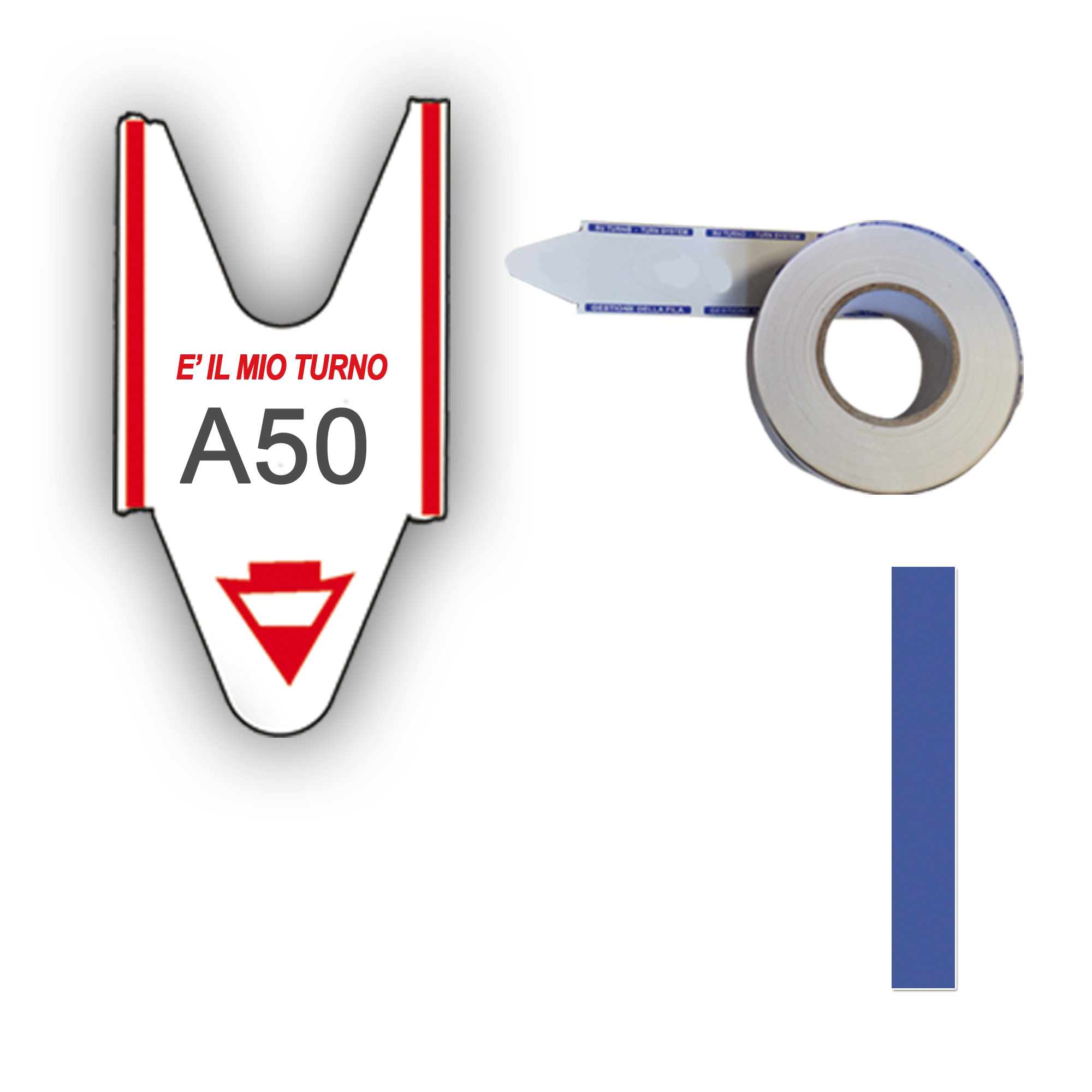 Rotolo da 2000 ticket per elimina code - blu - Printex - conf. 5 rotoli