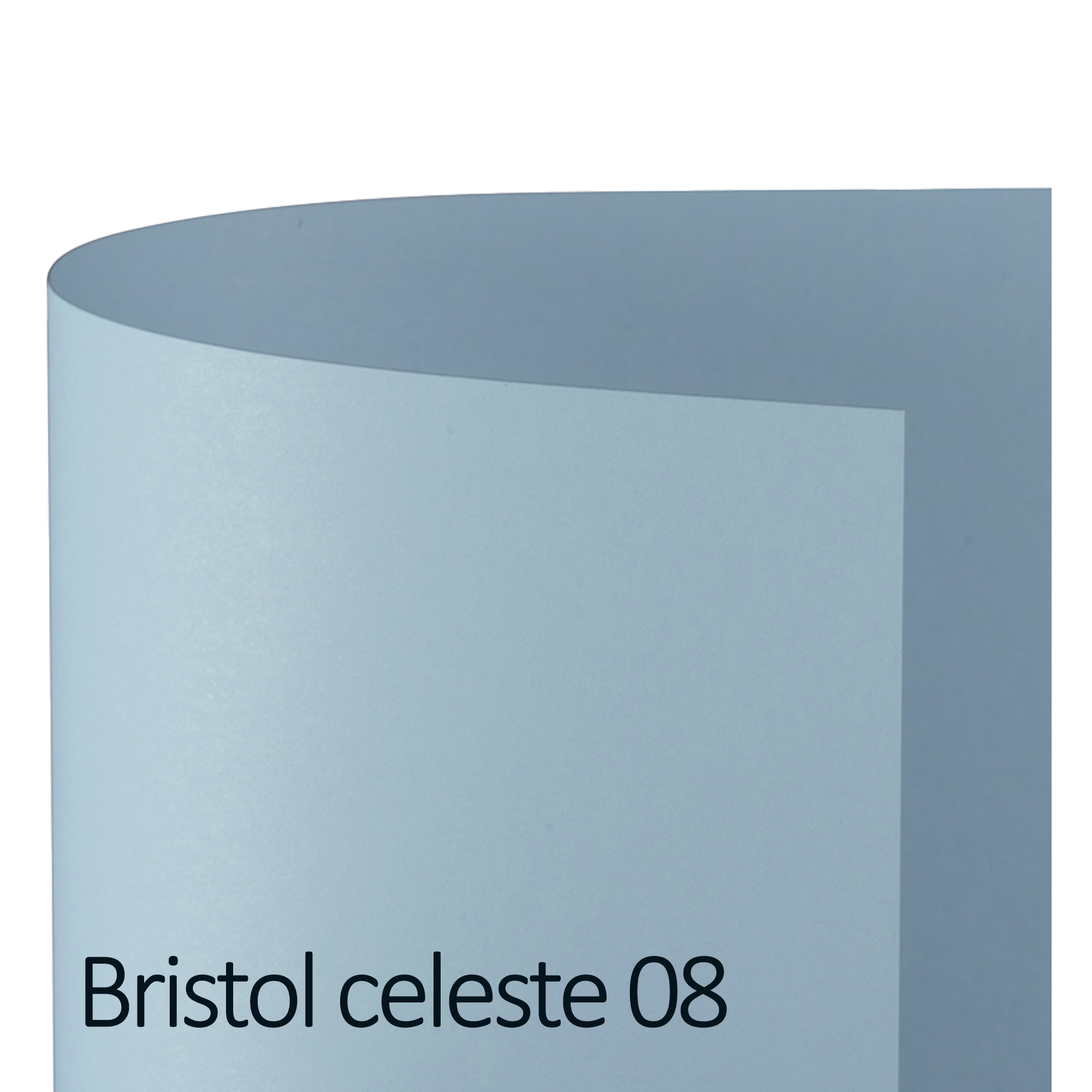 Cartoncino Bristol Color - 70 x 100 cm - 200 gr - celeste 08 - Favini - blister 10 fogli