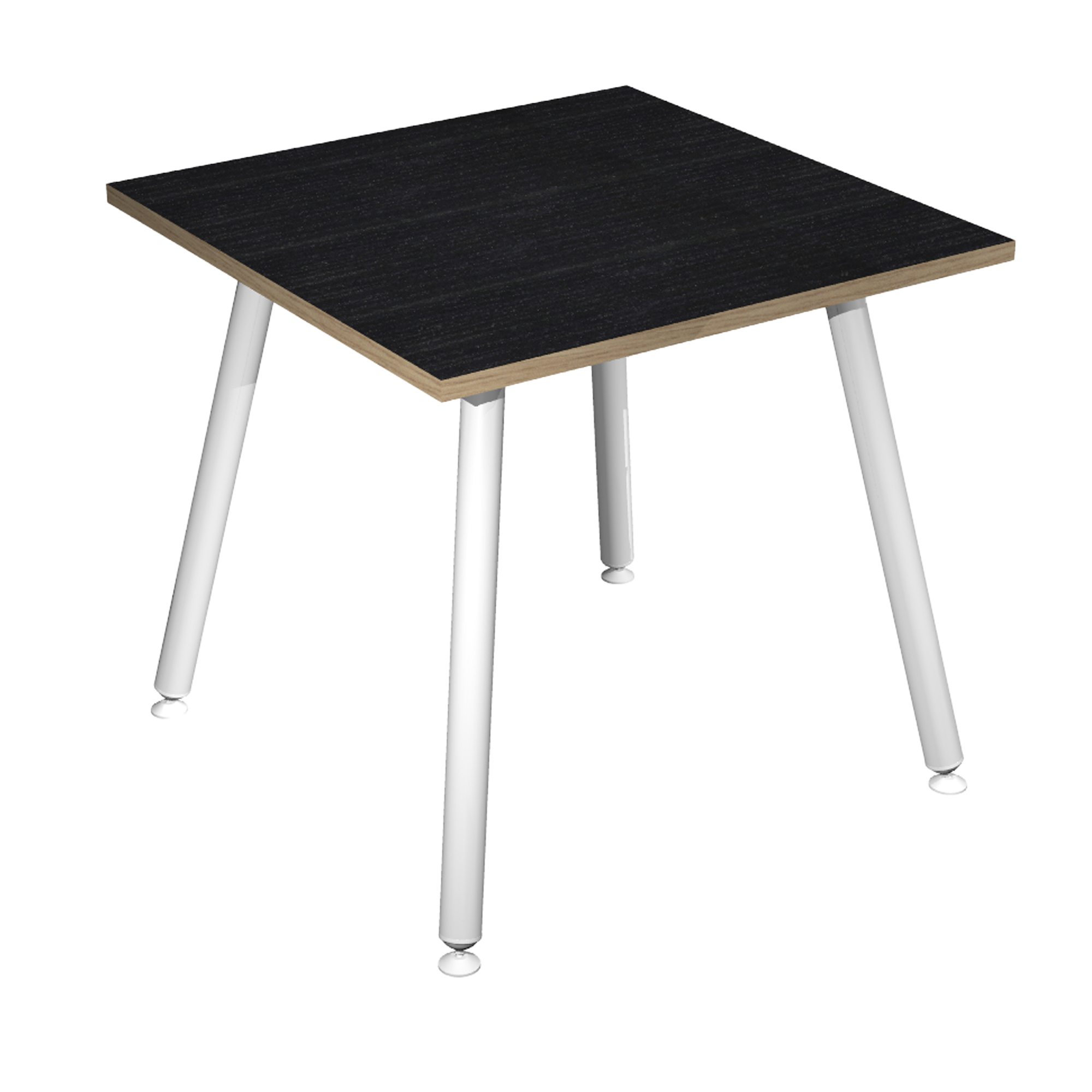 Scrivania Skinny Metal - 80 x 80 x H 74,4 cm - bianco / nero venato