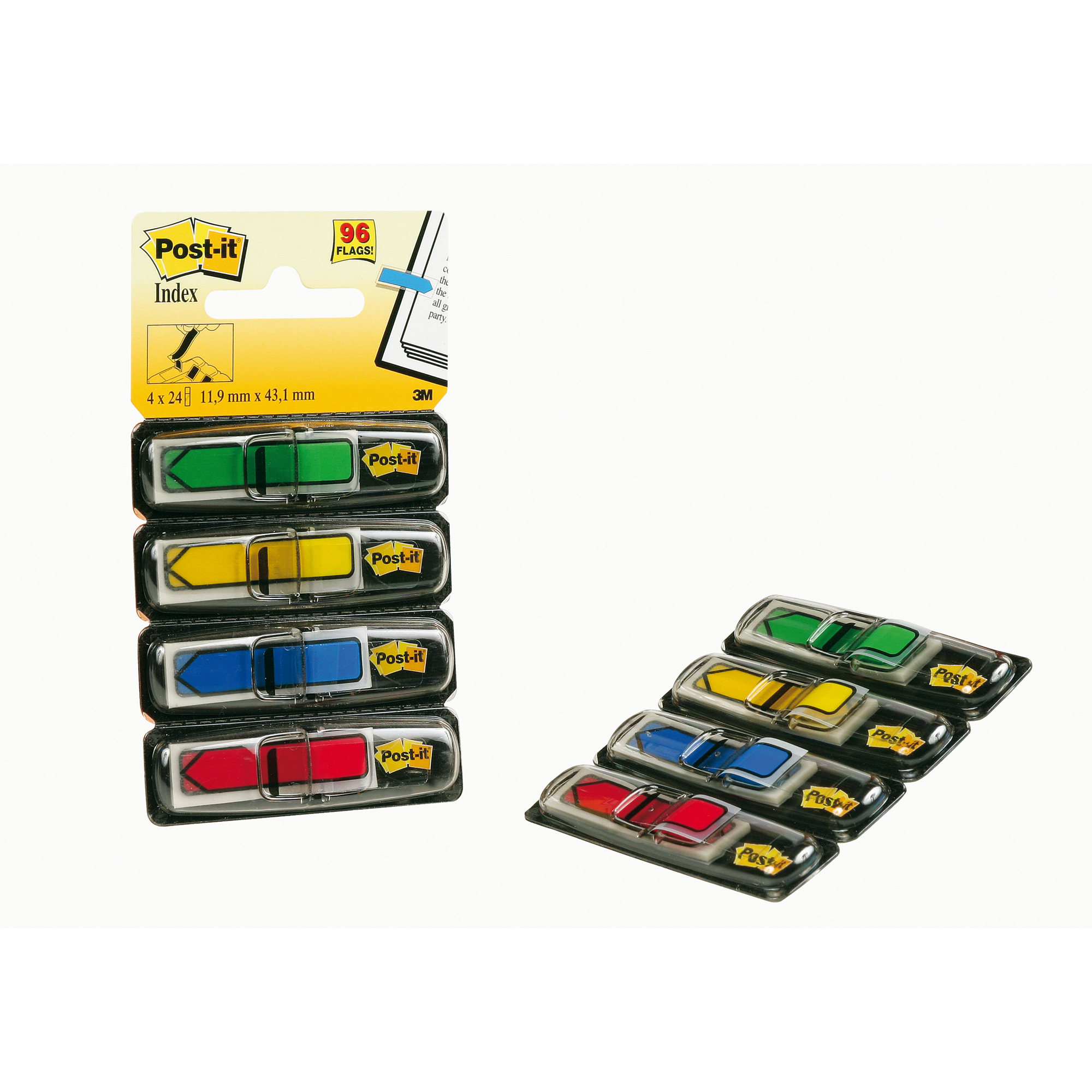 Segnapagina Post-it Index Mini Freccia - 684-ARR3 - 4 colori classici - Post-it - conf. 96 pezzi