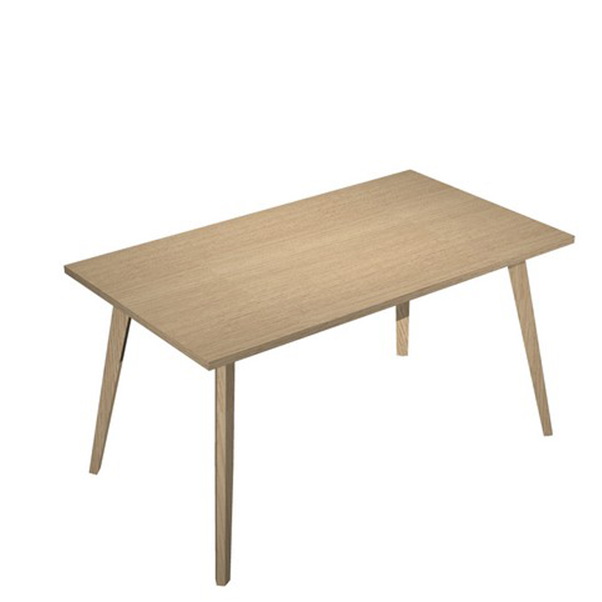 Scrivania Woody - 140 x 80 x H 74,4 cm - rovere / rovere