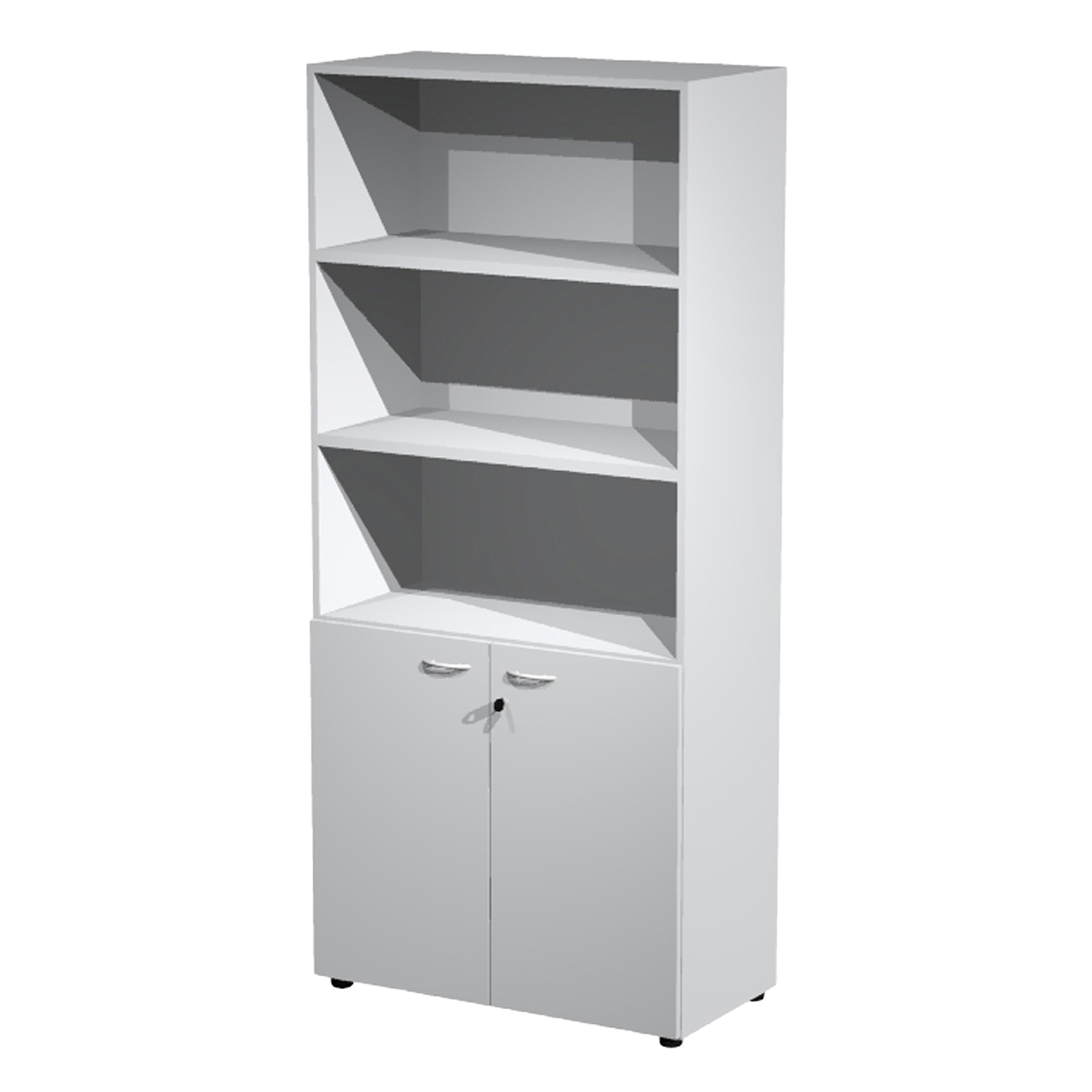 Armadio modulare - a 2 ante basse - 90 x 45,8 x 200 cm - grigio