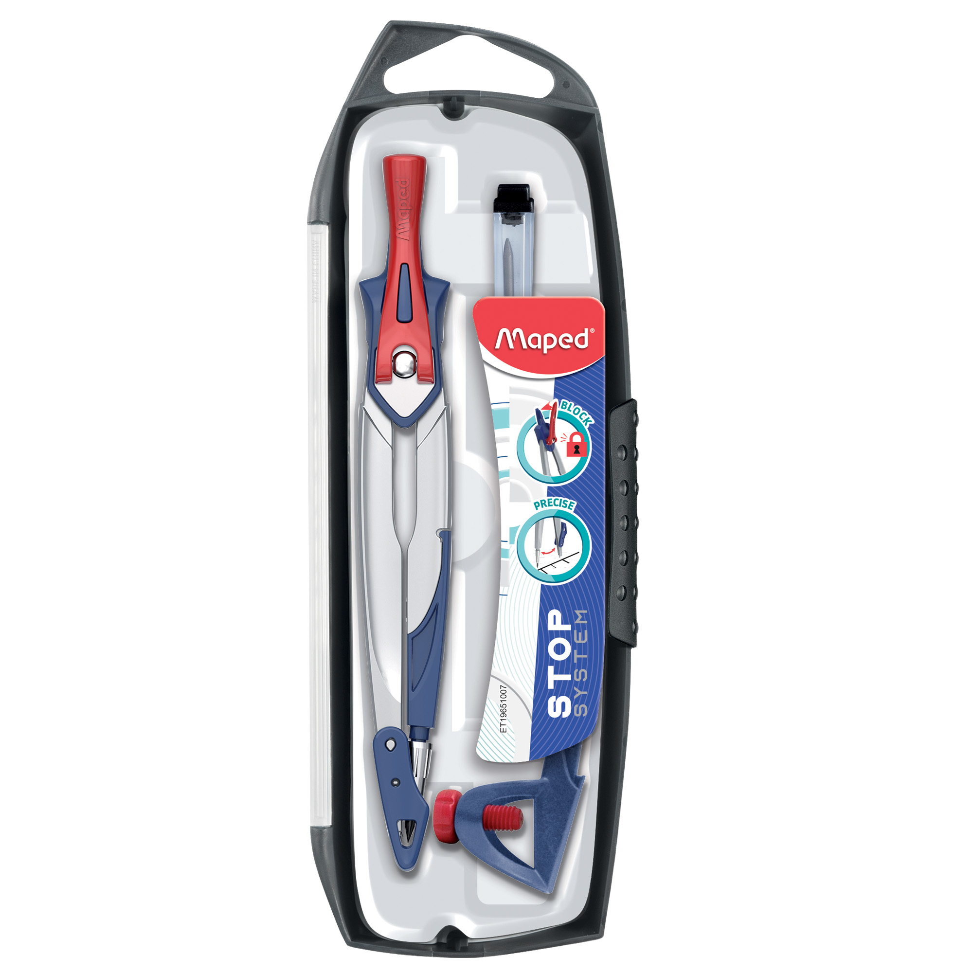 Compasso Stop System - con adattatore e mine ricambio - diametro max cerchio 282mm - Maped