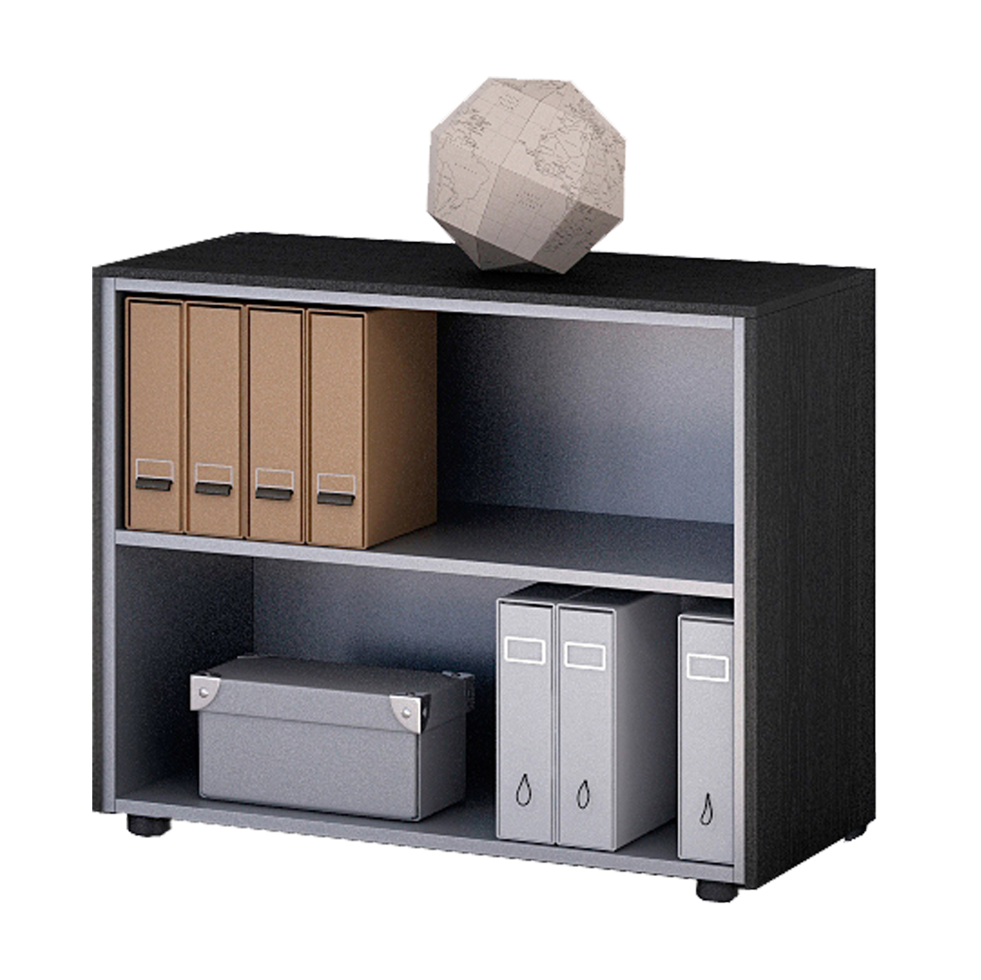 Mobile Prestige - basso a giorno - 82,8 x 43 x 81,4 cm - nero venato