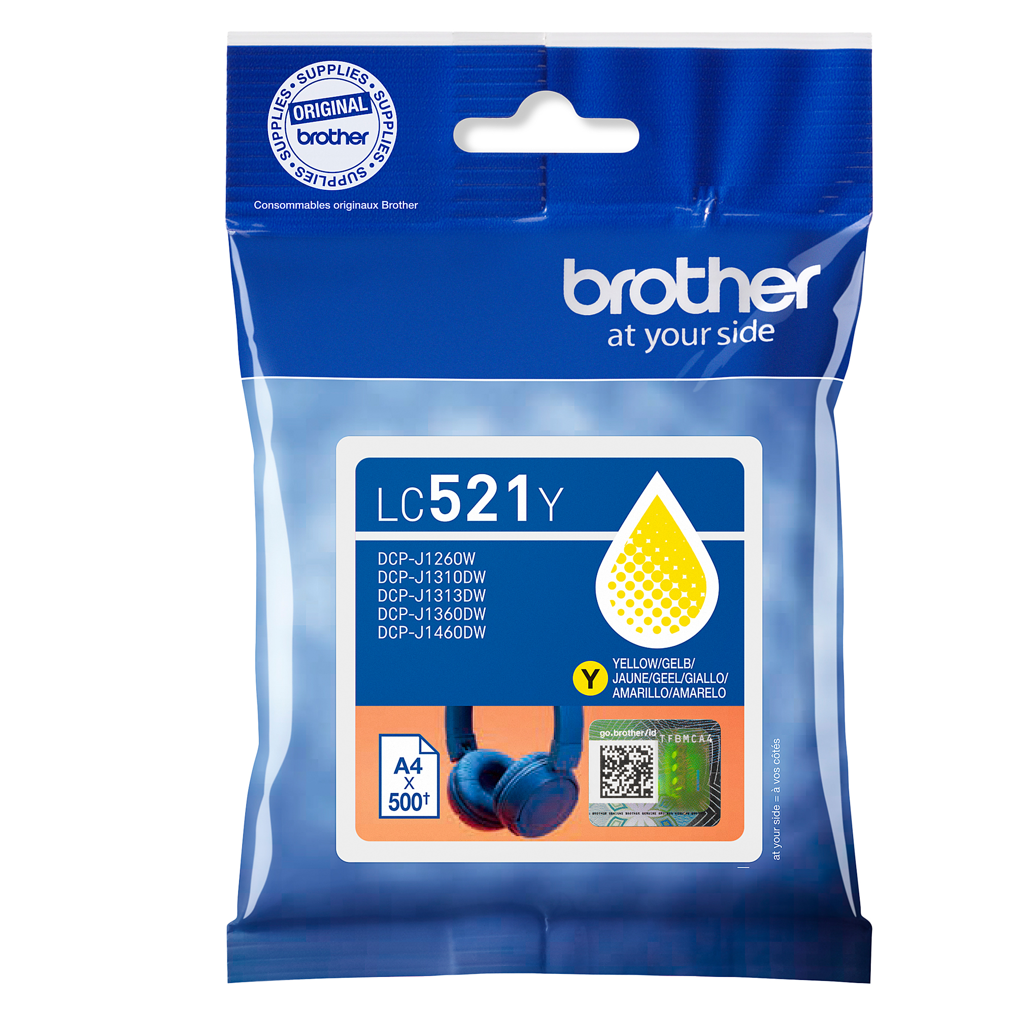 Brother - Cartuccia - Giallo - LC521MY - 500 pag