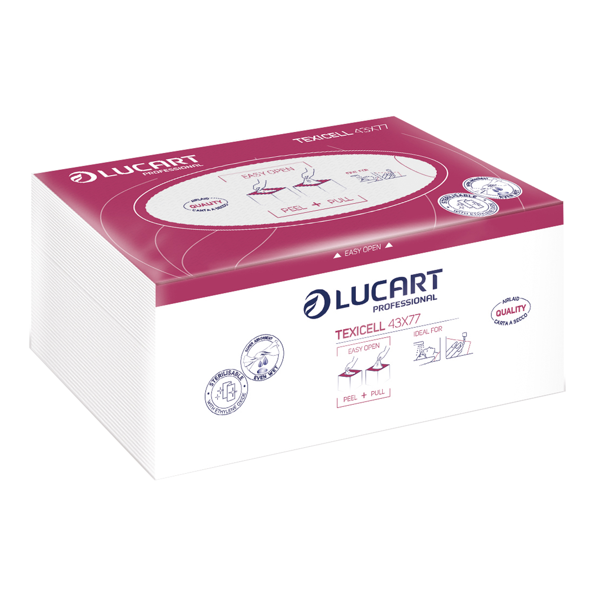 Panni Beauty AirTech per estetisti e parrucchieri - 43x77 cm - Lucart - conf. 100 pezzi