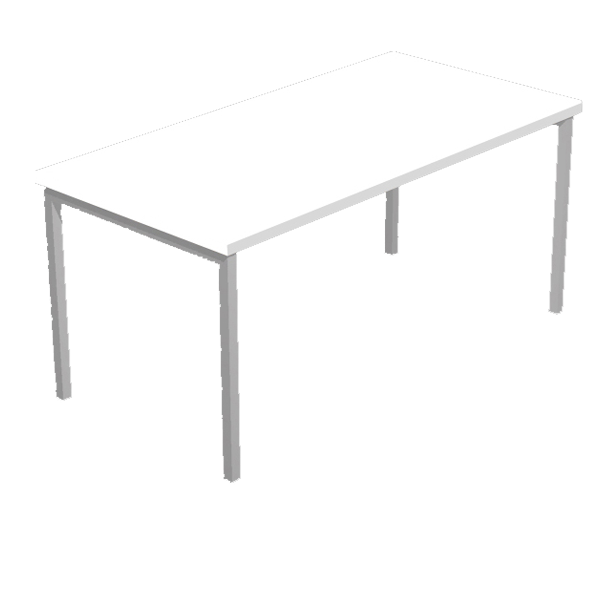 Scrivania Easy Plus - lineare - 120 x 80 x 72,5 cm - bianco