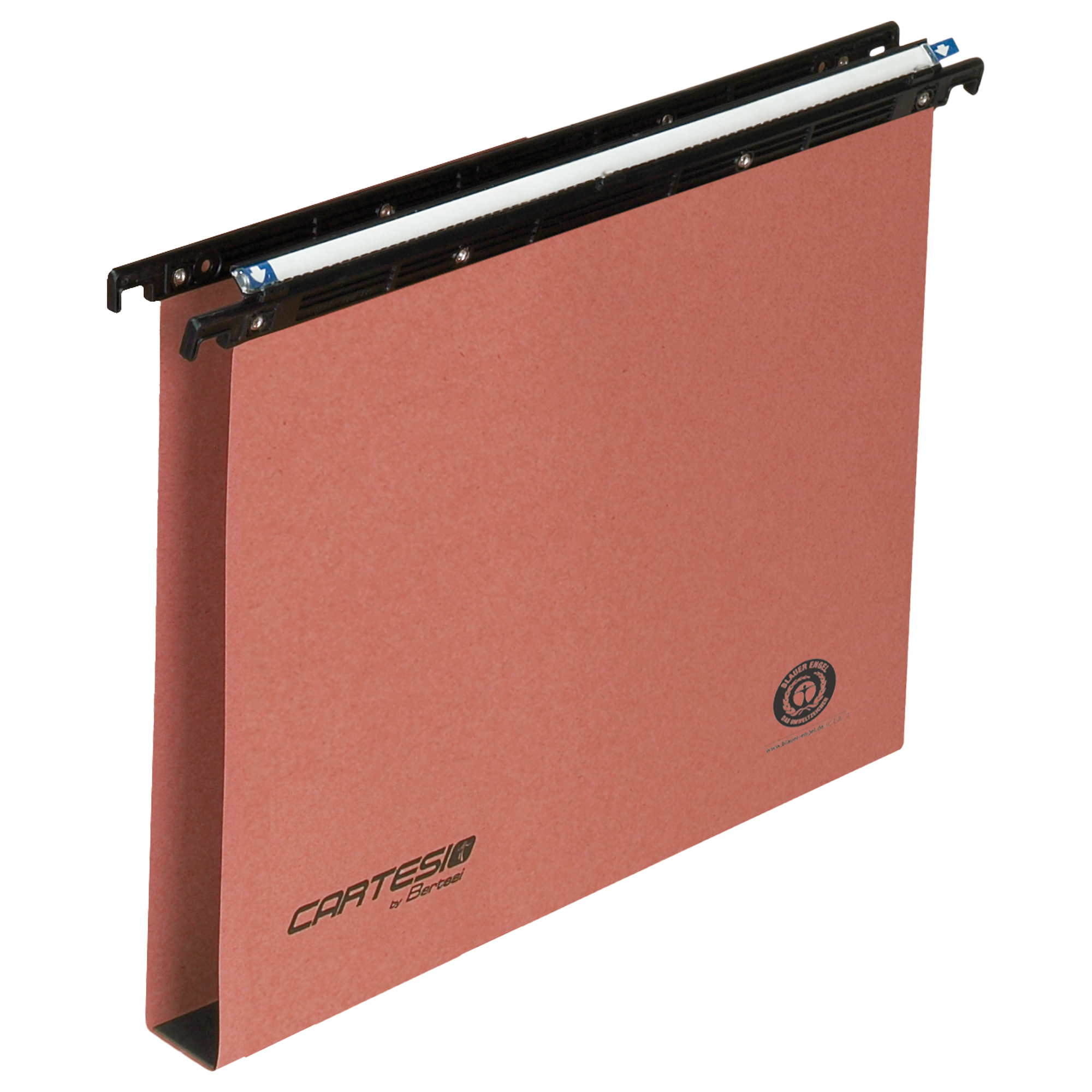 Cartella sospesa Cartesio - cassetto - interasse 33 cm - fondo U - 31,3 x 25 cm - arancio - Bertesi