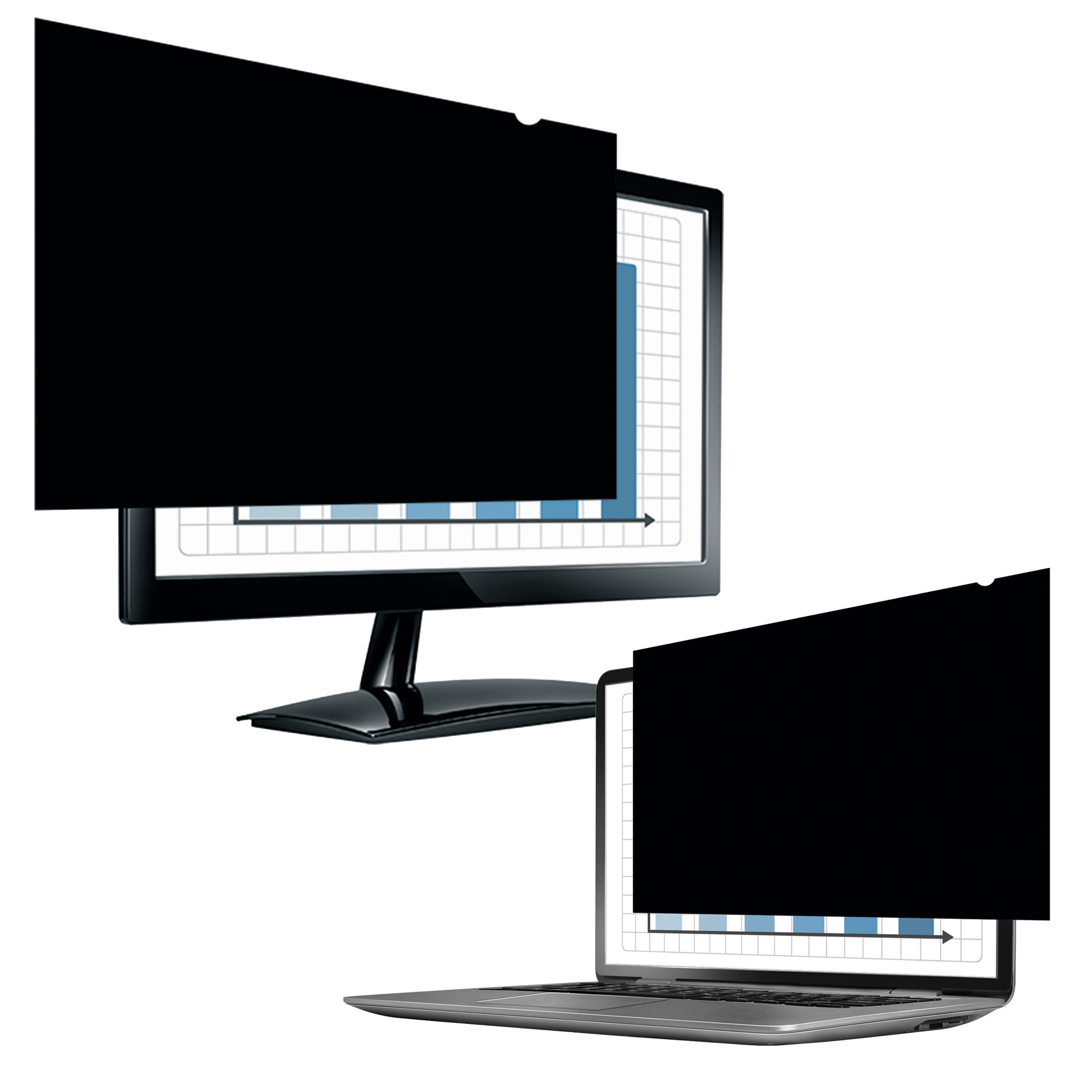 Filtro privacy PrivaScreen per monitor - widescreen 21,5"/54,61 cm - formato 16:9 - Fellowes