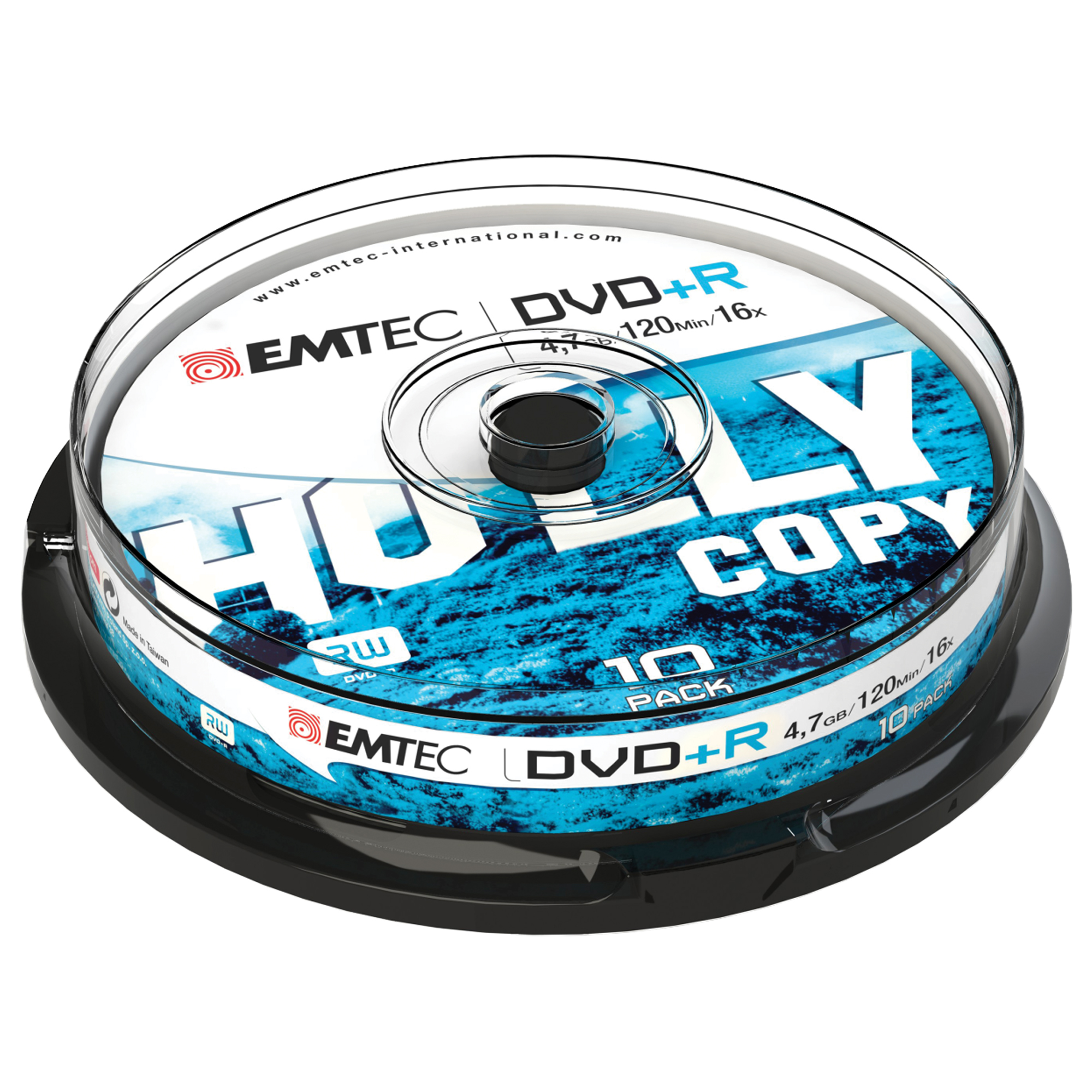 Emtec - DVD+R - registrabile, 4,7GB, 16x spindle - conf. 10 pz
