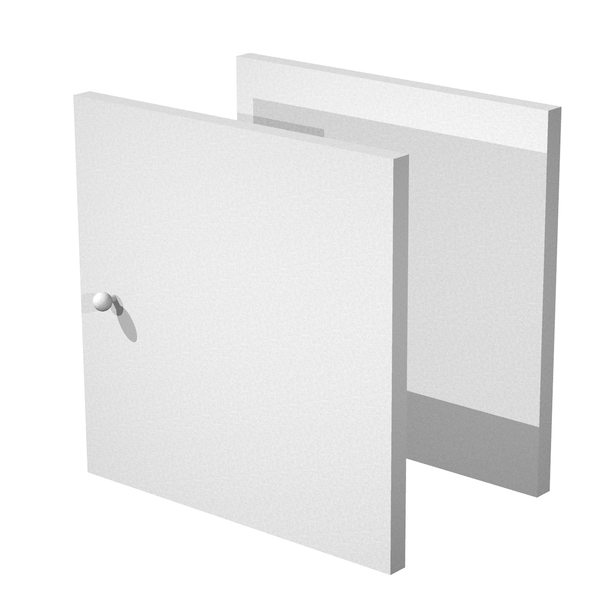 Coppia ante Rainbow - 32,2x32,1 cm - per libreria - grigio alluminio