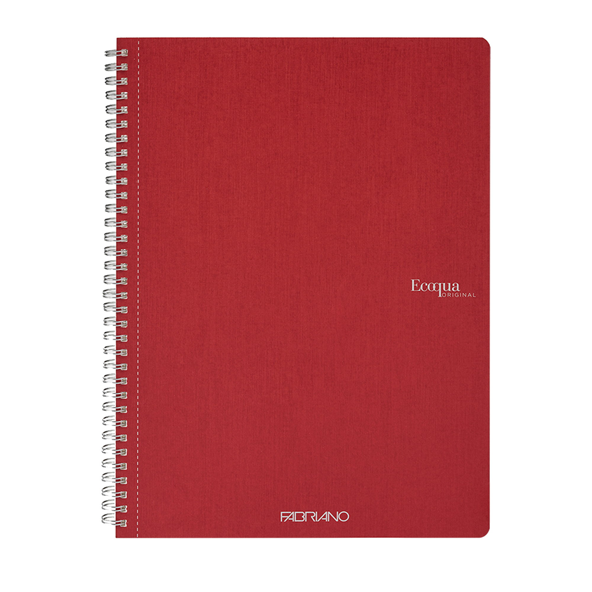 Maxiquaderno Ecoqua original - A4 - 90gr - 5mm - 70 fogli - rosso scuro - spiralato - Fabriano