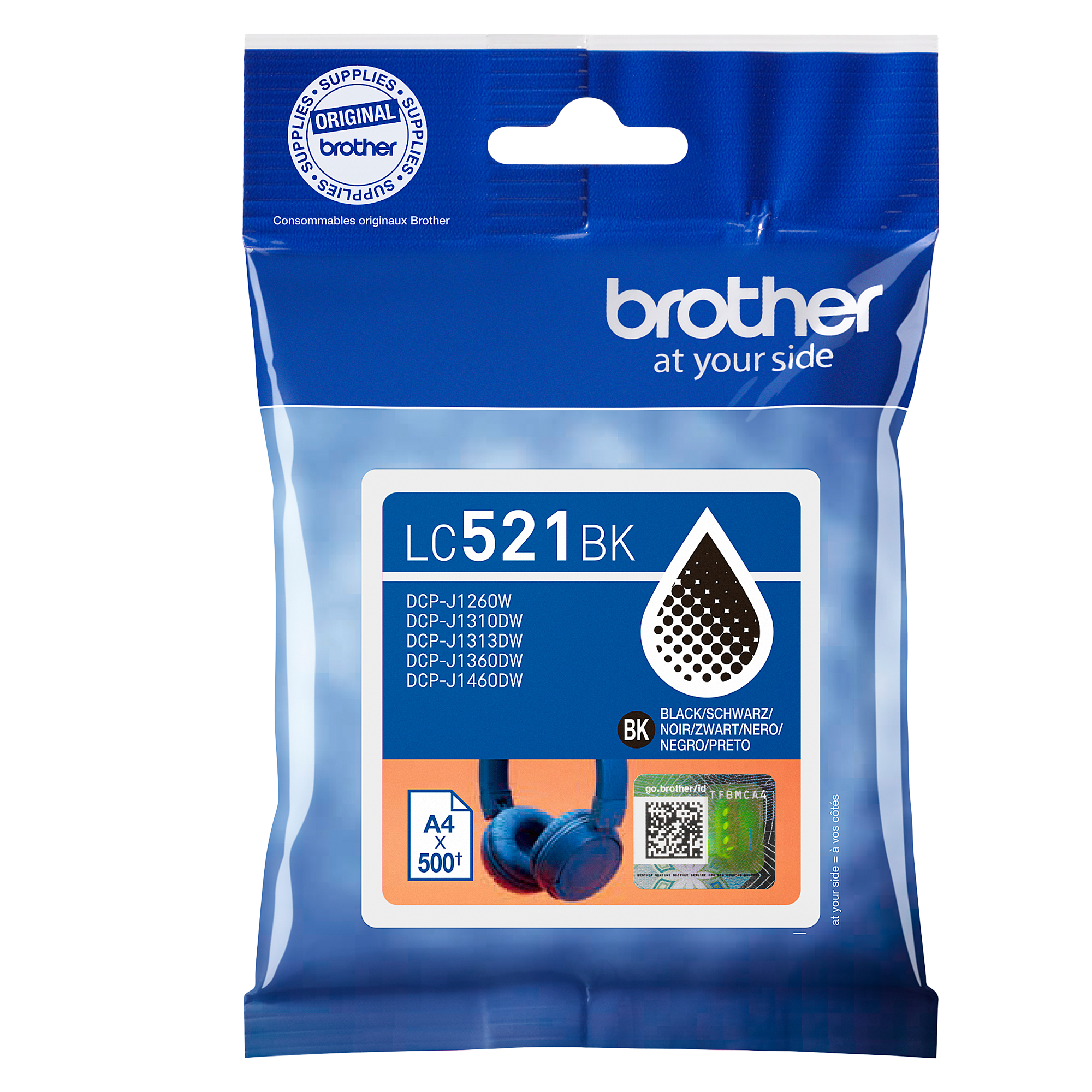Brother - Cartuccia - Nero - LC521BK - 500 pag