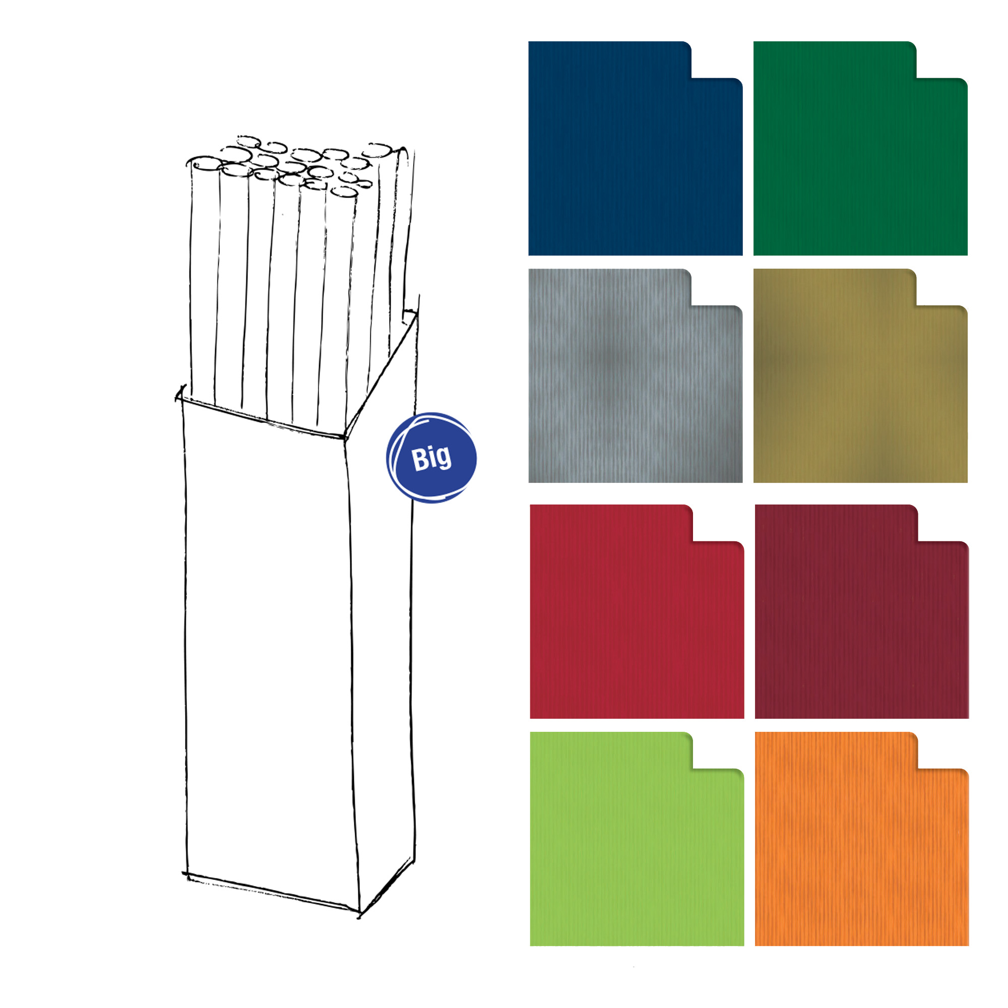 Rotolo carta regalo Ecocolor - 3 x 1 m - colori assortiti - Rex Sadoch