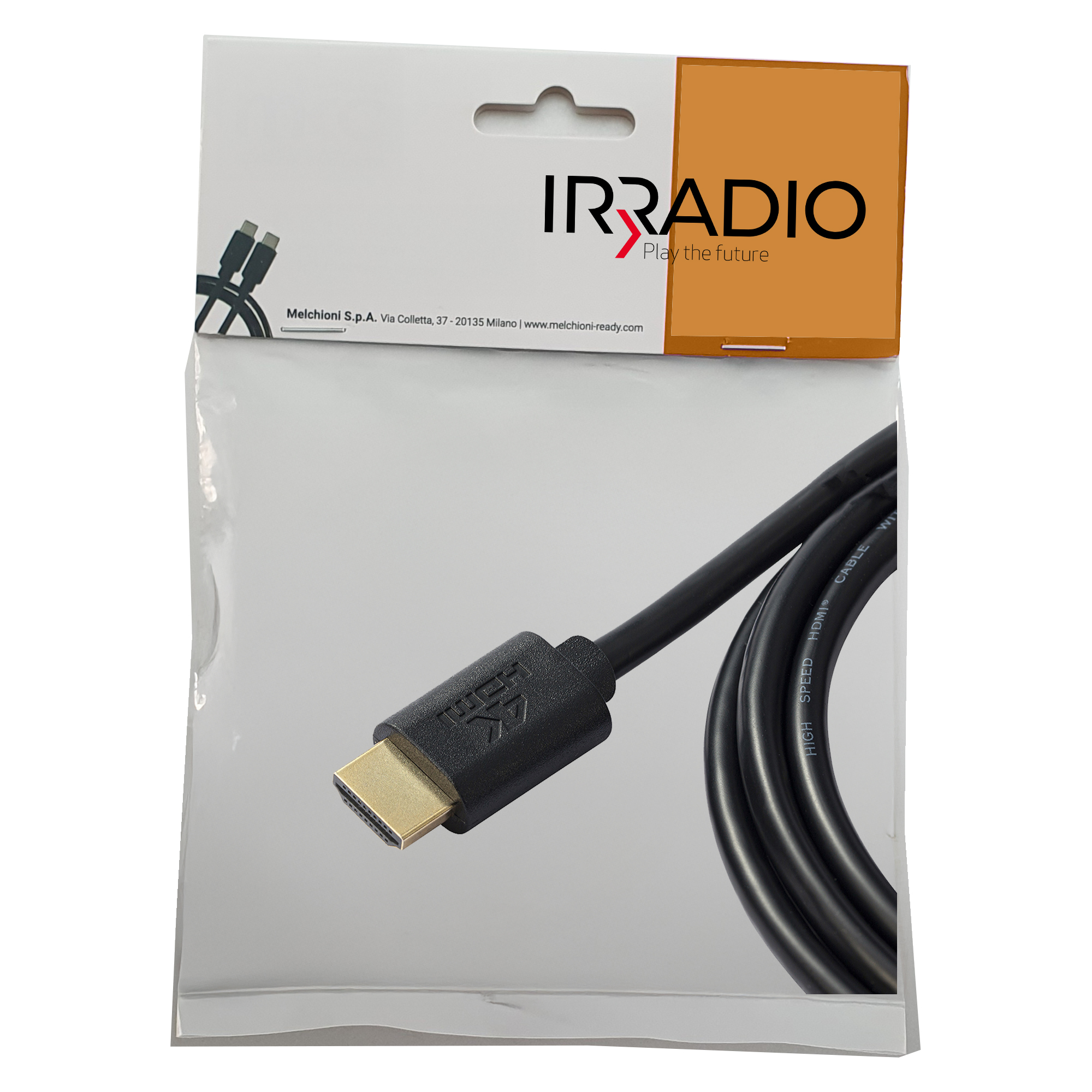 Cavo HDMI - V1.4b - 4K Ultra HD - serie Silver - 5mt- Irradio