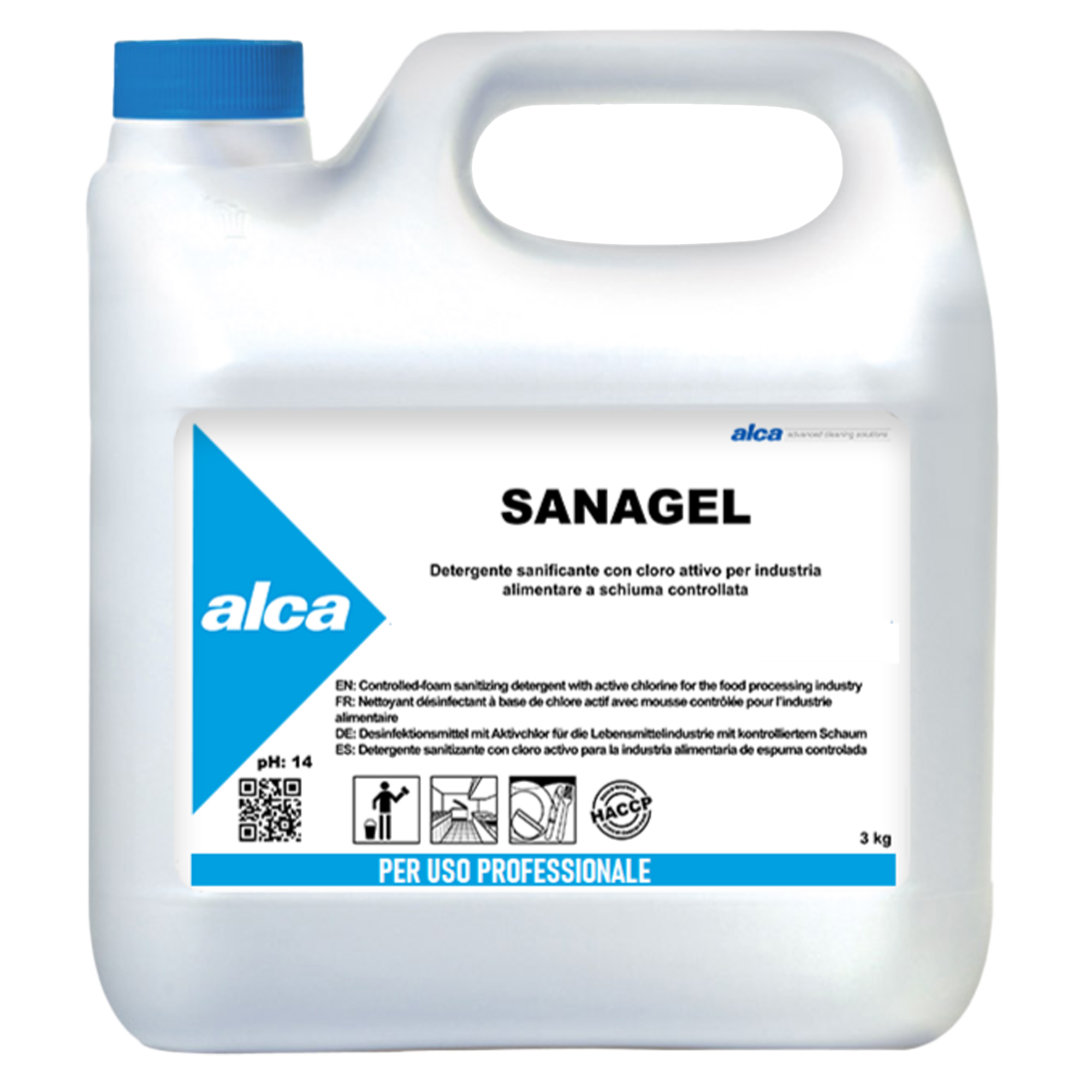 Detergente igienizzante Sanagel - Alca - tanica da 3 kg