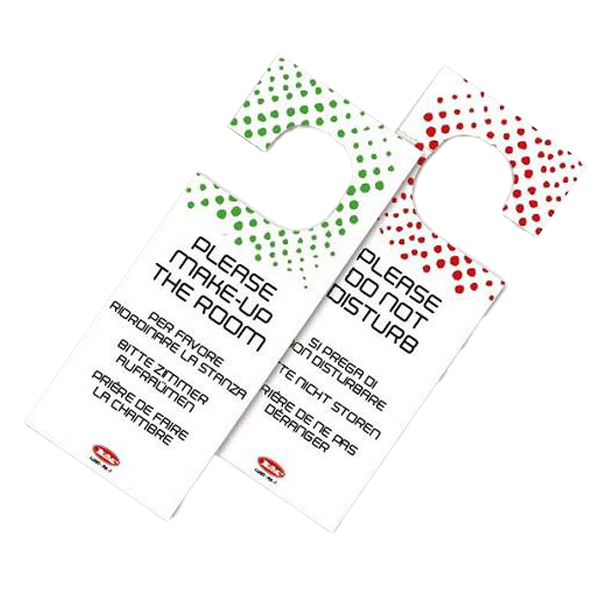 Appendiporta hotel "non disturbare" - cartoncino plastificato - Leone - conf. 20 pezzi