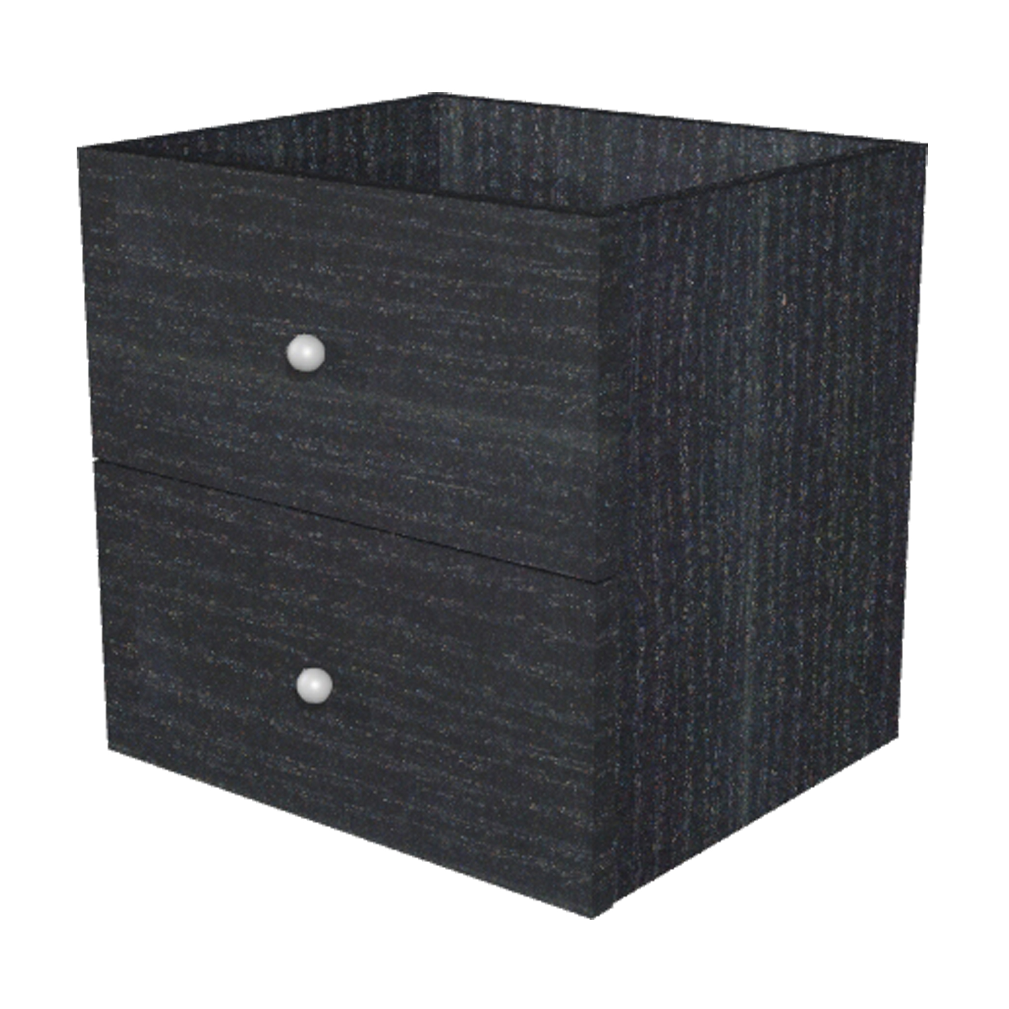 Cassettiera per casellario Rainbow - 2 cassetti - 32,5x28,8x32,5 cm - nero venato