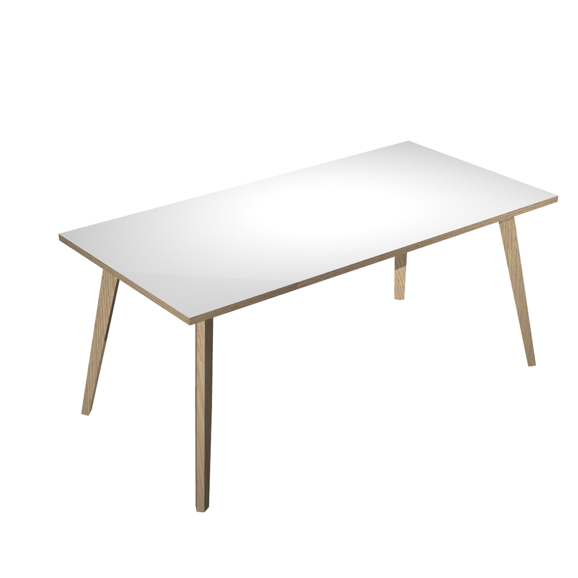 Scrivania Woody - 180 x 80 x H 74,4 cm - rovere / bianco