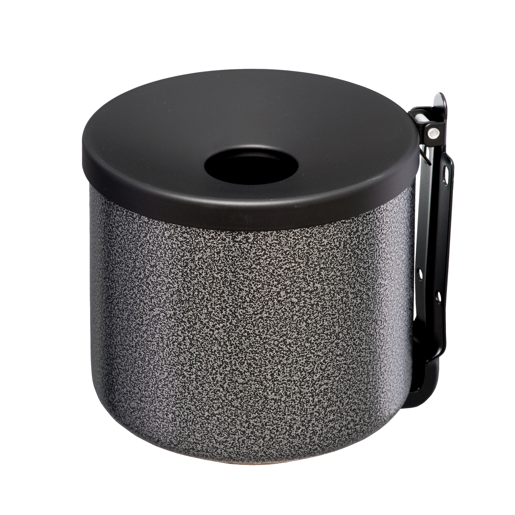 Posacenere murale Nido - diametro 16 cm - H 14 cm - 2 L - metallo verniciato - silver punteggiato - Medial