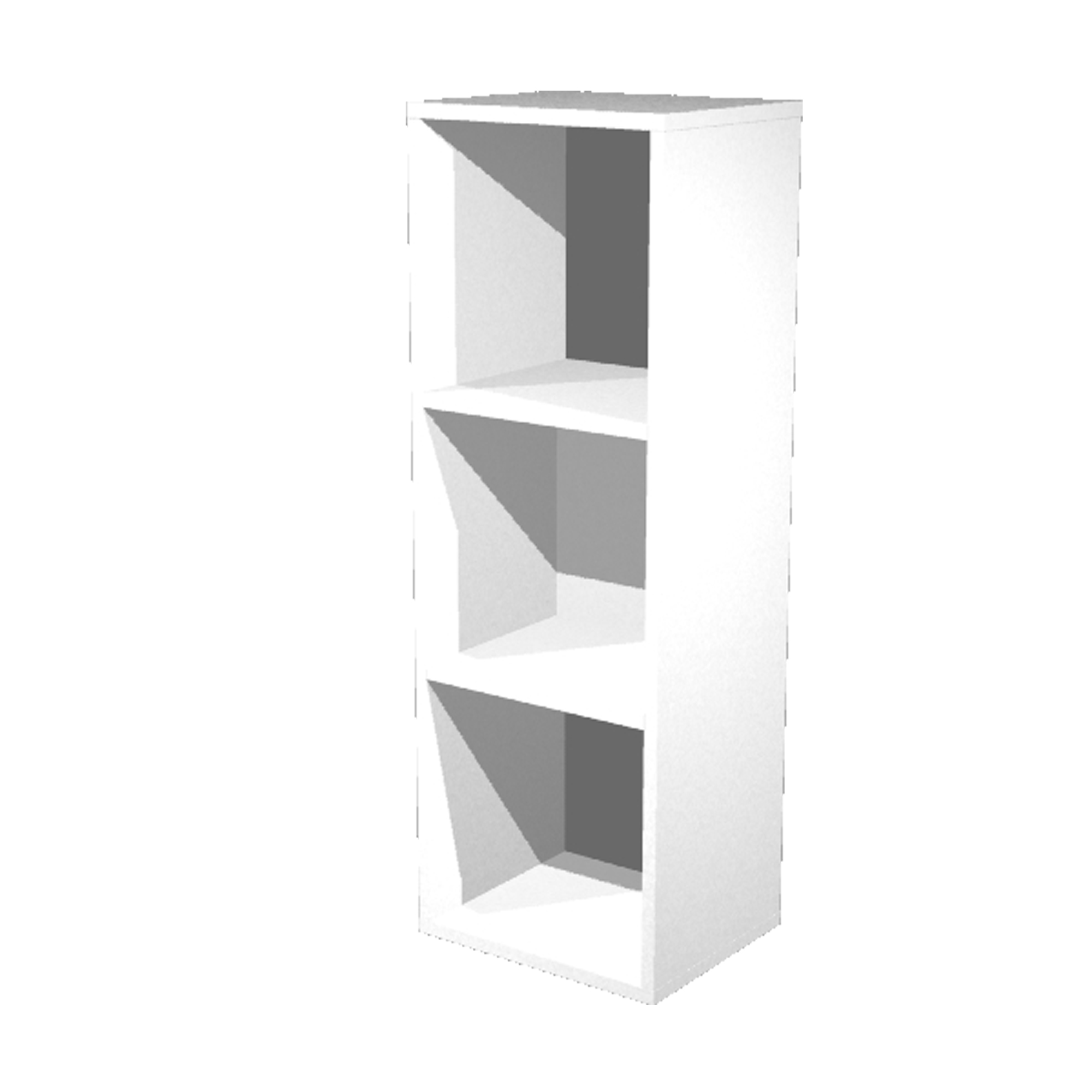 Libreria casellario Rainbow - 3 caselle - 35,9 x 29,2 x 103,9 cm - bianco