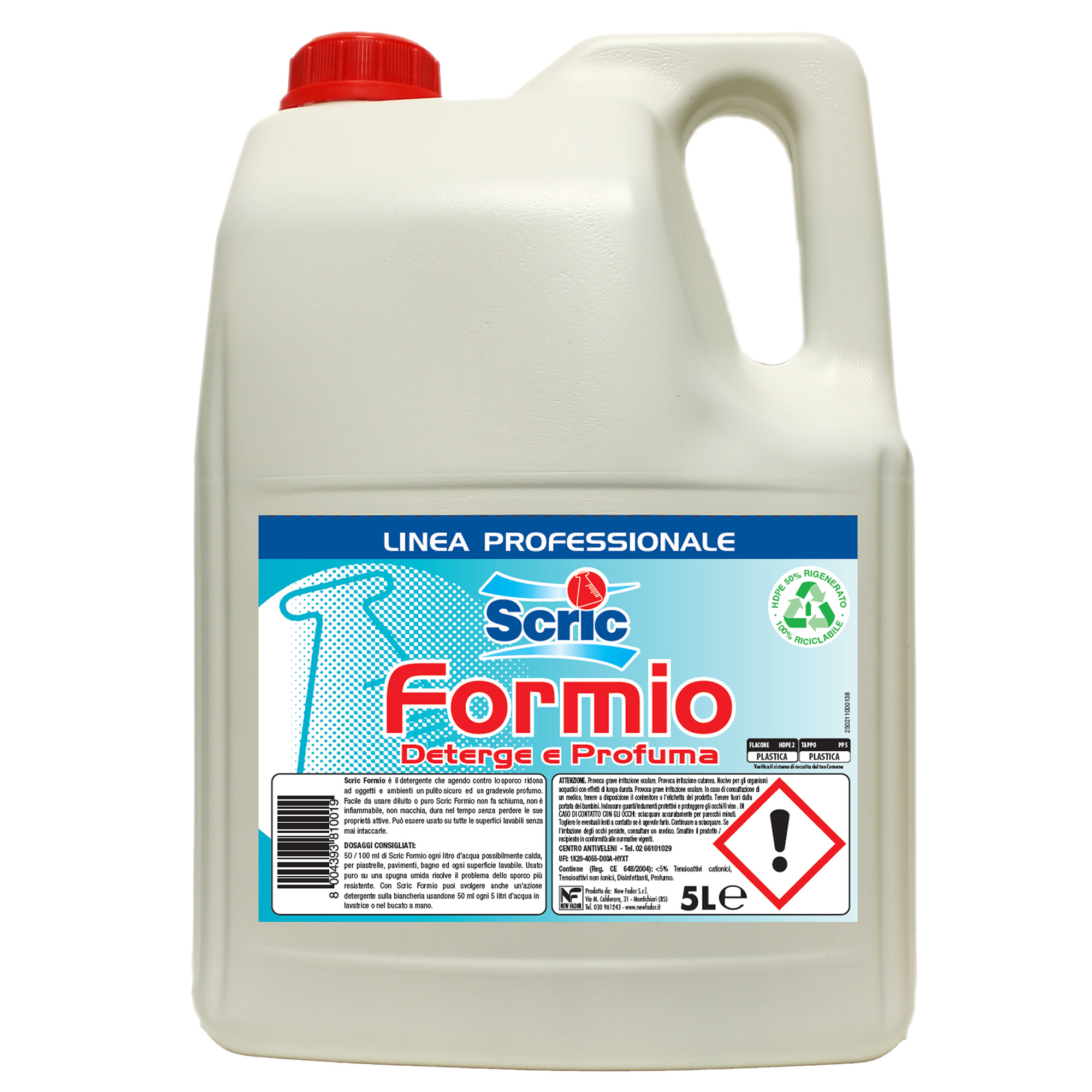 Detergente igienizzante Formio - per pavimenti - 5 L - Scric