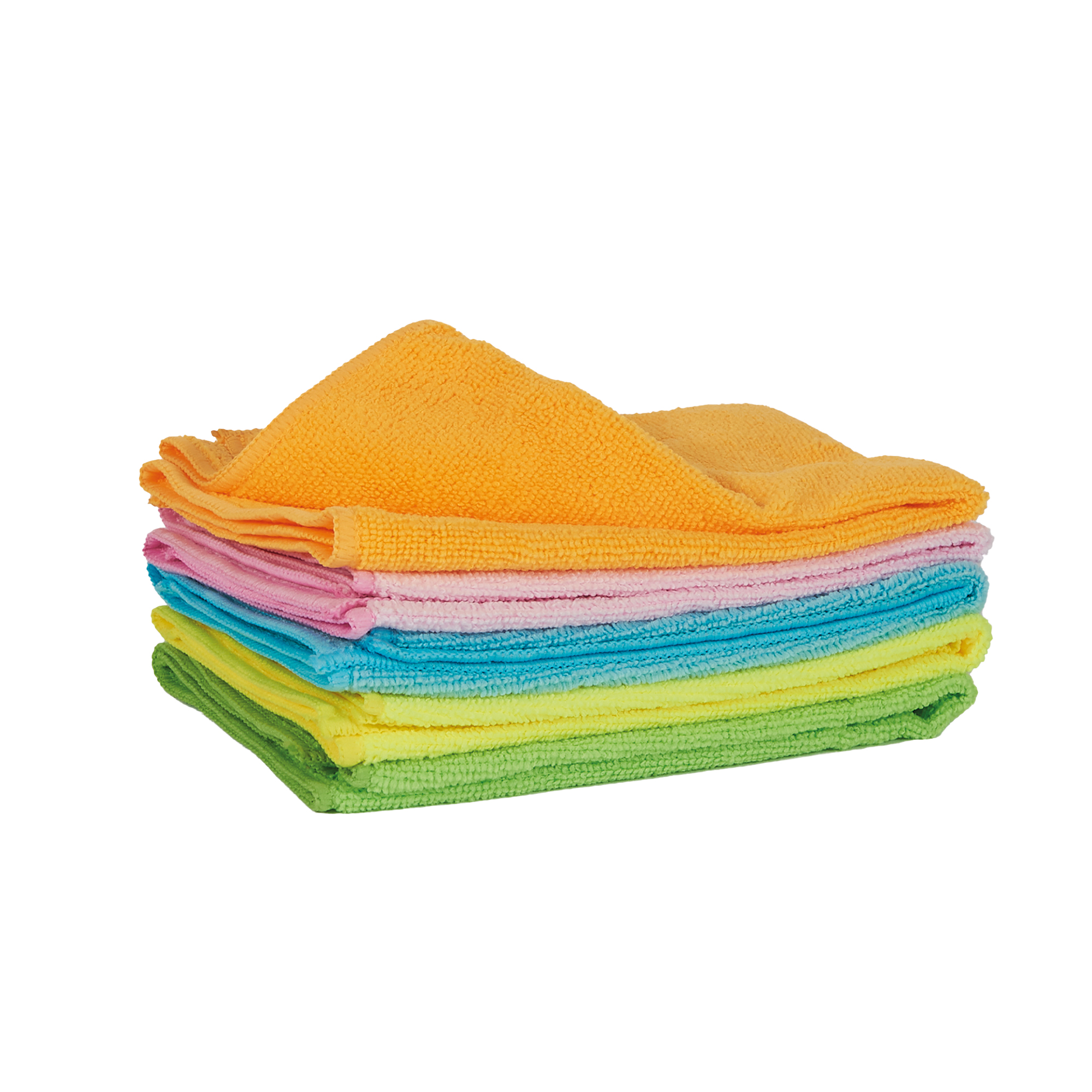 Panno in microfibra - multiuso - 40x40 cm - colori assortiti - Perfetto - conf. 5 pezzi